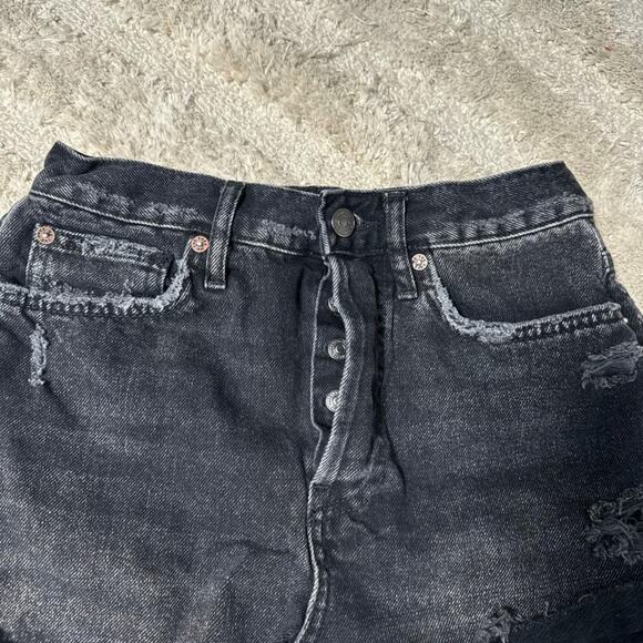 Free People Distressed Denim Shorts - Picture 3 of 5
